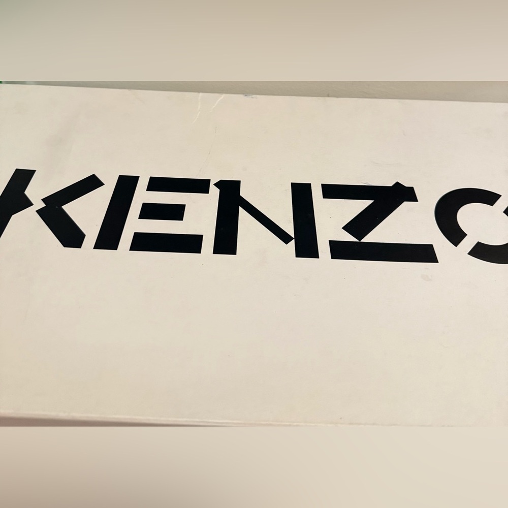 Kenzo White Box with Bold Black Lettering